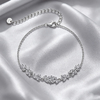 B52612 S925 Silver 18White Gold Multi Form Moissanite Wisteria Flower Bracelet 4.1ct 4